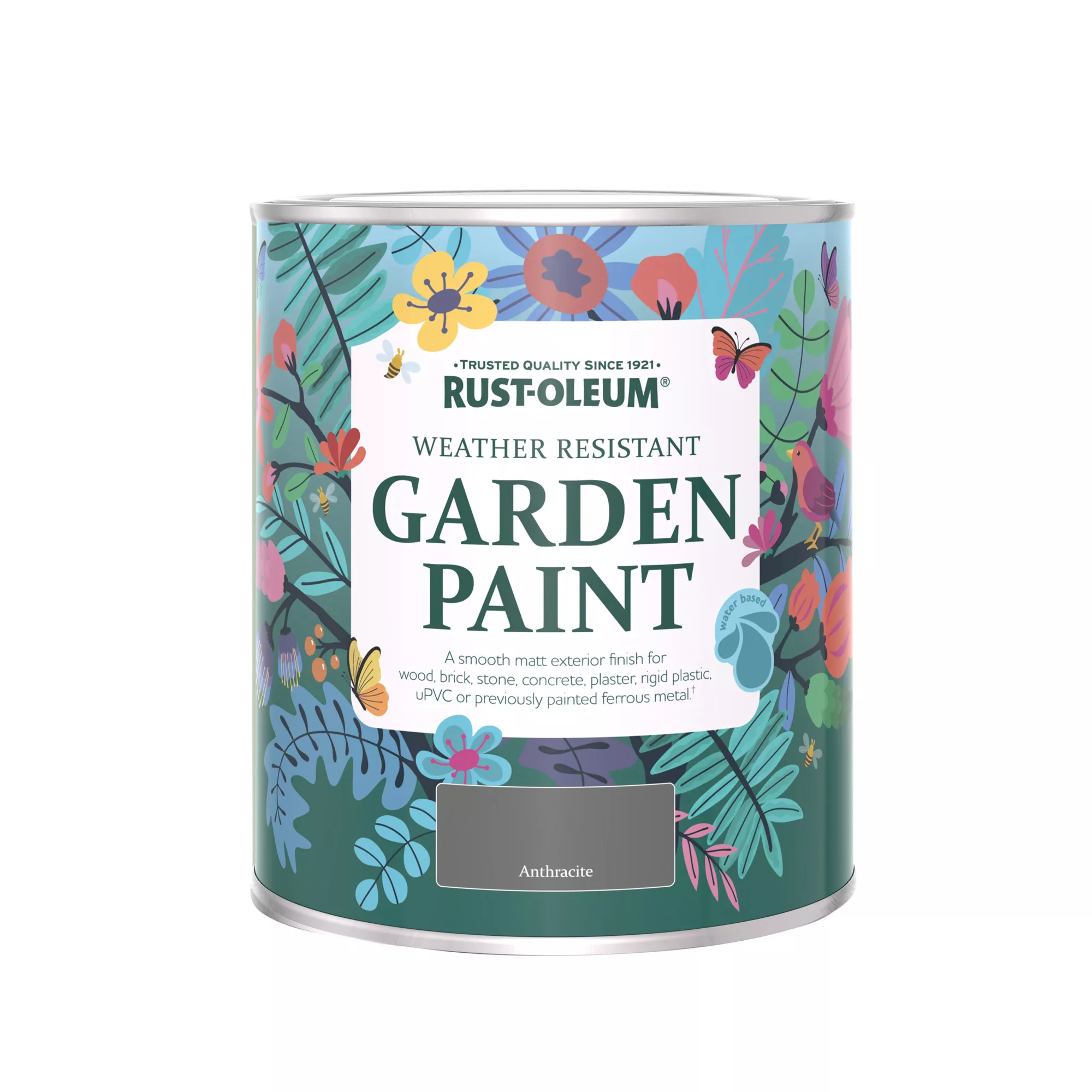 Rust-Oleum Garden Paint Anthracite Matt Multi-surface Garden Paint, 750ml Tin Rust-Oleum Garden Paint Anthracite Matt Multi-surface Garden Paint, 750ml Tin -Trade Point Sale Shop rust oleum garden paint anthracite matt multi surface garden paint 750ml tin5013296131773 08c bq