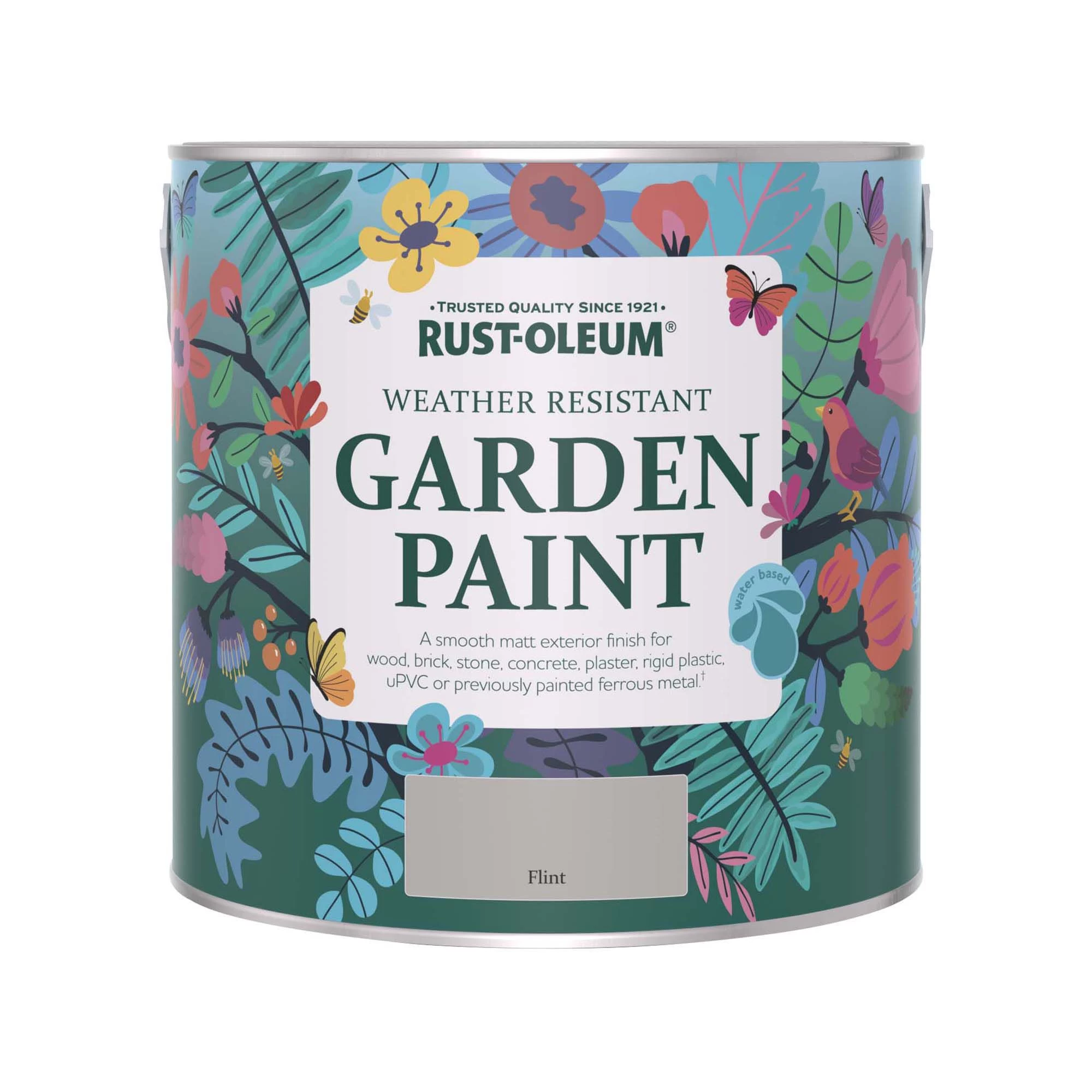 Rust-Oleum Garden Paint Flint Matt Multi-surface Garden Paint, 2.5L Tin Rust-Oleum Garden Paint Flint Matt Multi-surface Garden Paint, 2.5L Tin -Trade Point Sale Shop rust oleum garden paint flint matt multi surface garden paint 2 5l tin5013296131902 08c bq