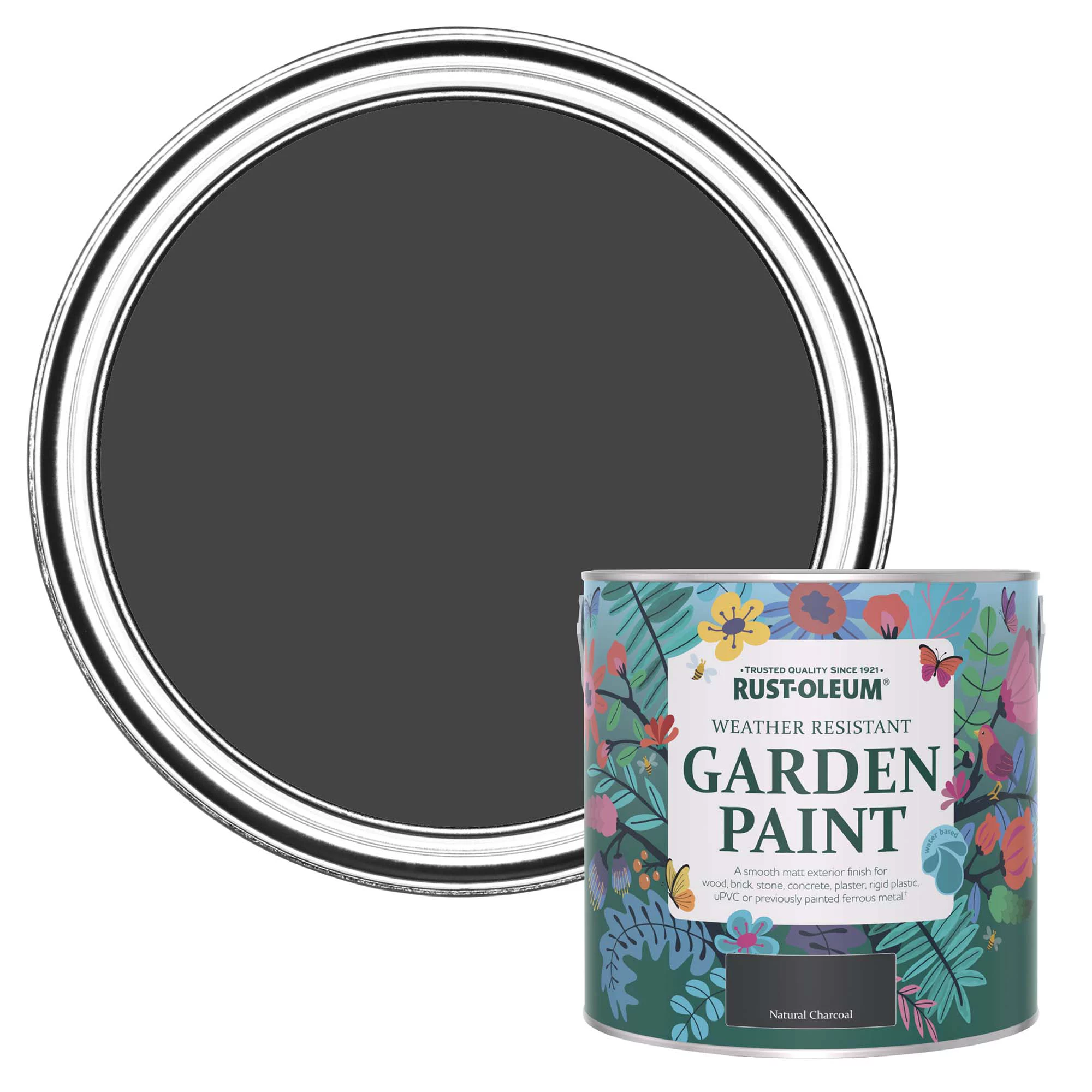 Rust-Oleum Garden Paint Natural Charcoal Matt Multi-surface Garden Paint, 2.5L Tin Rust-Oleum Garden Paint Natural Charcoal Matt Multi-surface Garden Paint, 2.5L Tin -Trade Point Sale Shop rust oleum garden paint natural charcoal matt multi surface garden paint 2 5l tin5013296131926 02c bq