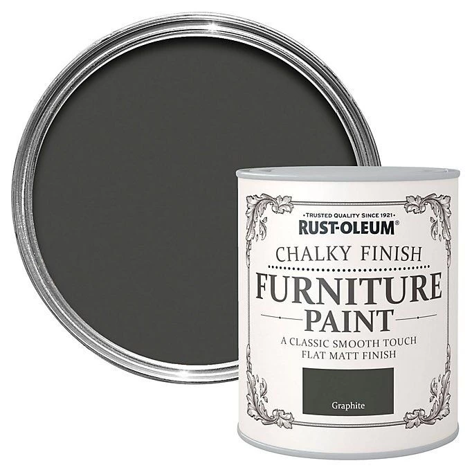 Rust-Oleum Graphite Chalky effect Matt Furniture paint, 750ml Rust-Oleum Graphite Chalky Effect Matt Furniture Paint, 750ml -Trade Point Sale Shop rust oleum graphite chalky effect matt furniture paint 750ml5013296031301 02c bq