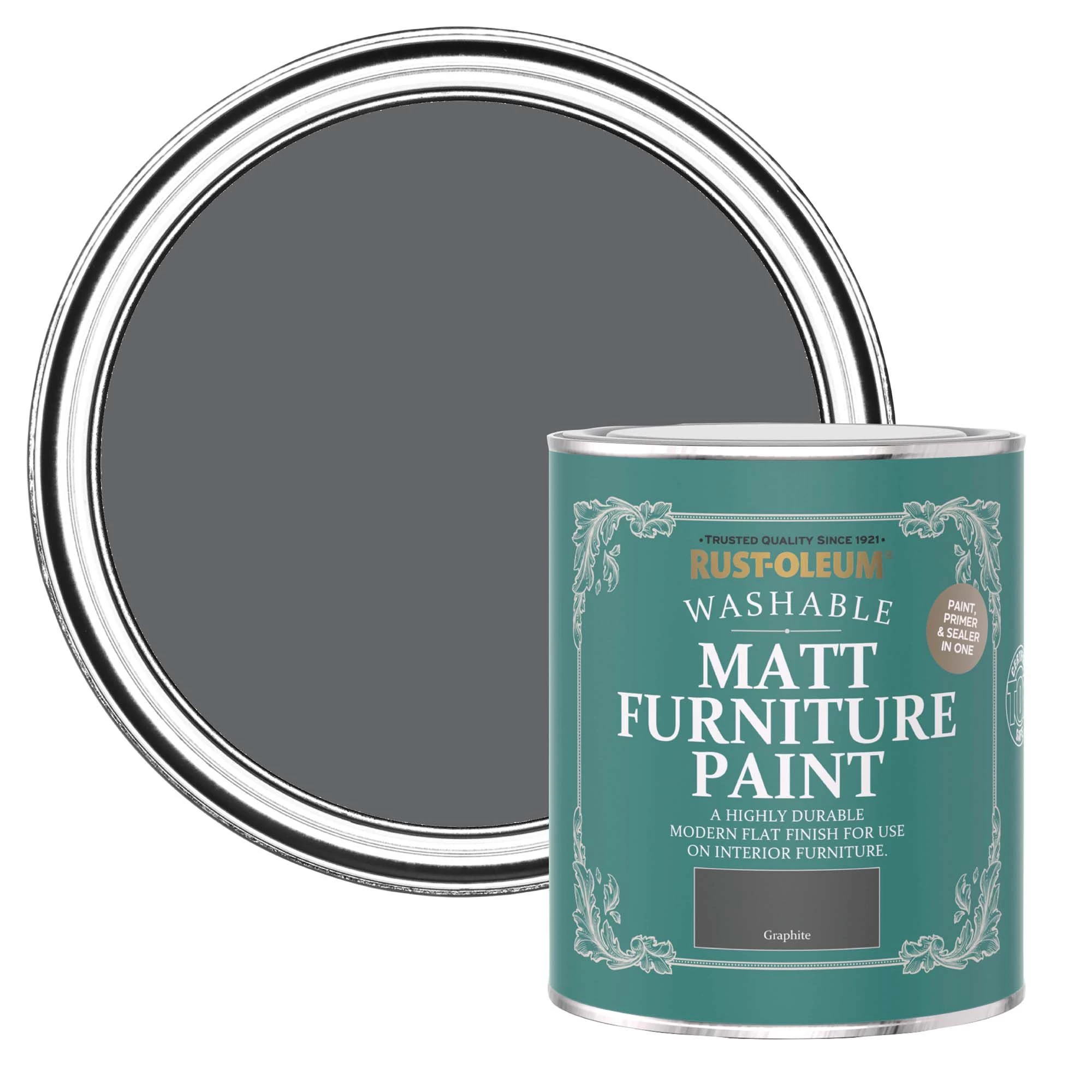 Rust-Oleum Graphite Matt Furniture paint, 750ml Rust-Oleum Graphite Matt Furniture Paint, 750ml -Trade Point Sale Shop rust oleum graphite matt furniture paint 750ml5013296131490 02c bq