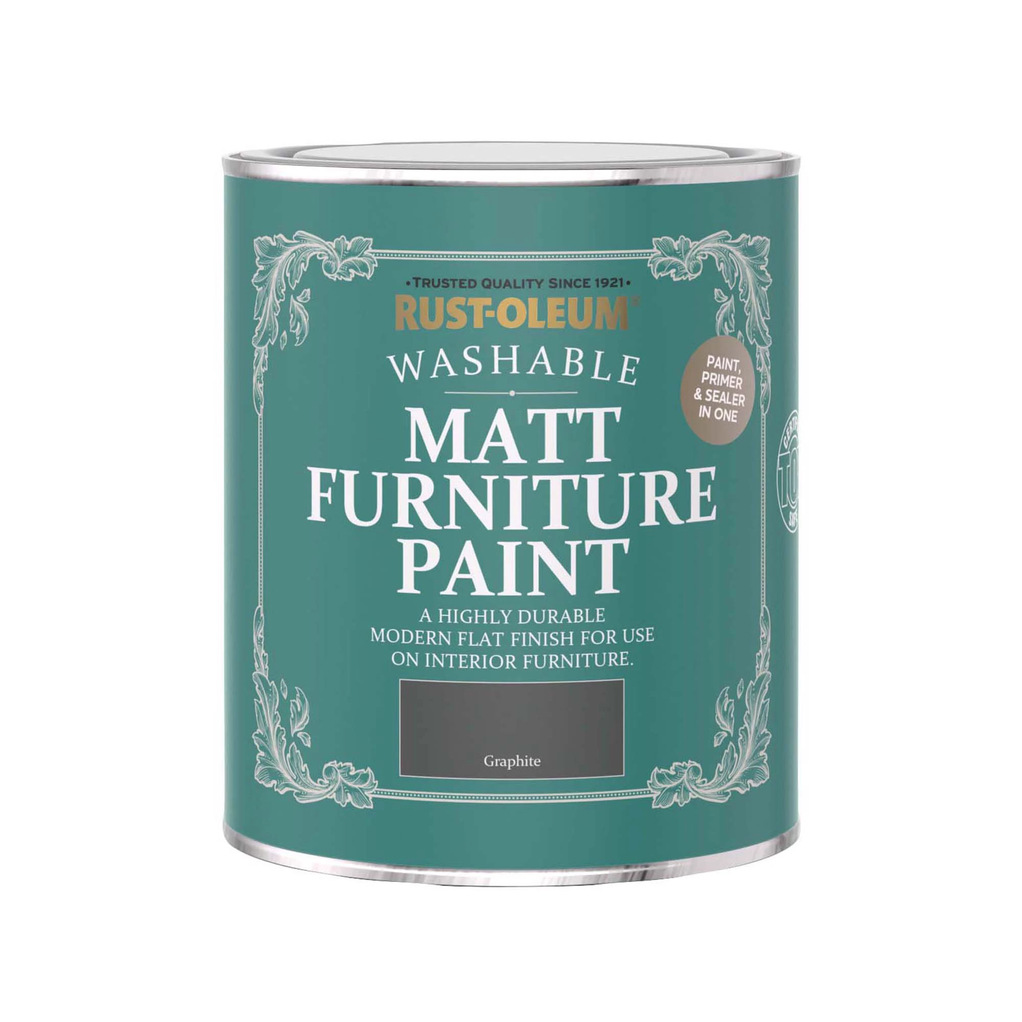 Rust-Oleum Graphite Matt Furniture paint, 750ml Rust-Oleum Graphite Matt Furniture Paint, 750ml -Trade Point Sale Shop rust oleum graphite matt furniture paint 750ml5013296131490 08c bq