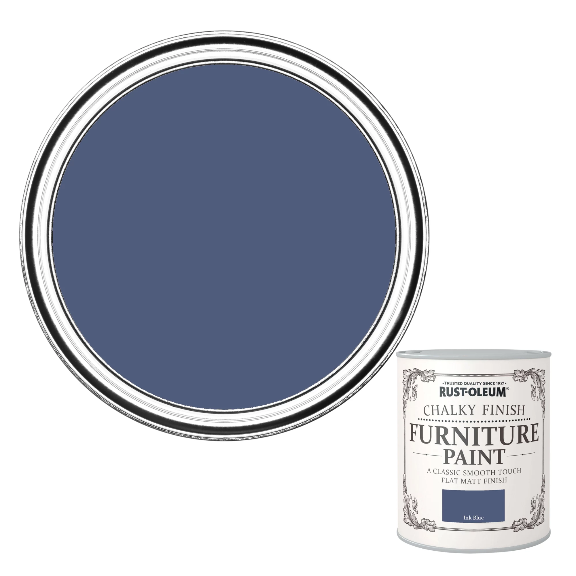 Rust-Oleum Ink blue Flat matt Furniture paint, 750ml Rust-Oleum Ink Blue Flat Matt Furniture Paint, 750ml -Trade Point Sale Shop rust oleum ink blue flat matt furniture paint 750ml5013296032322 02c bq
