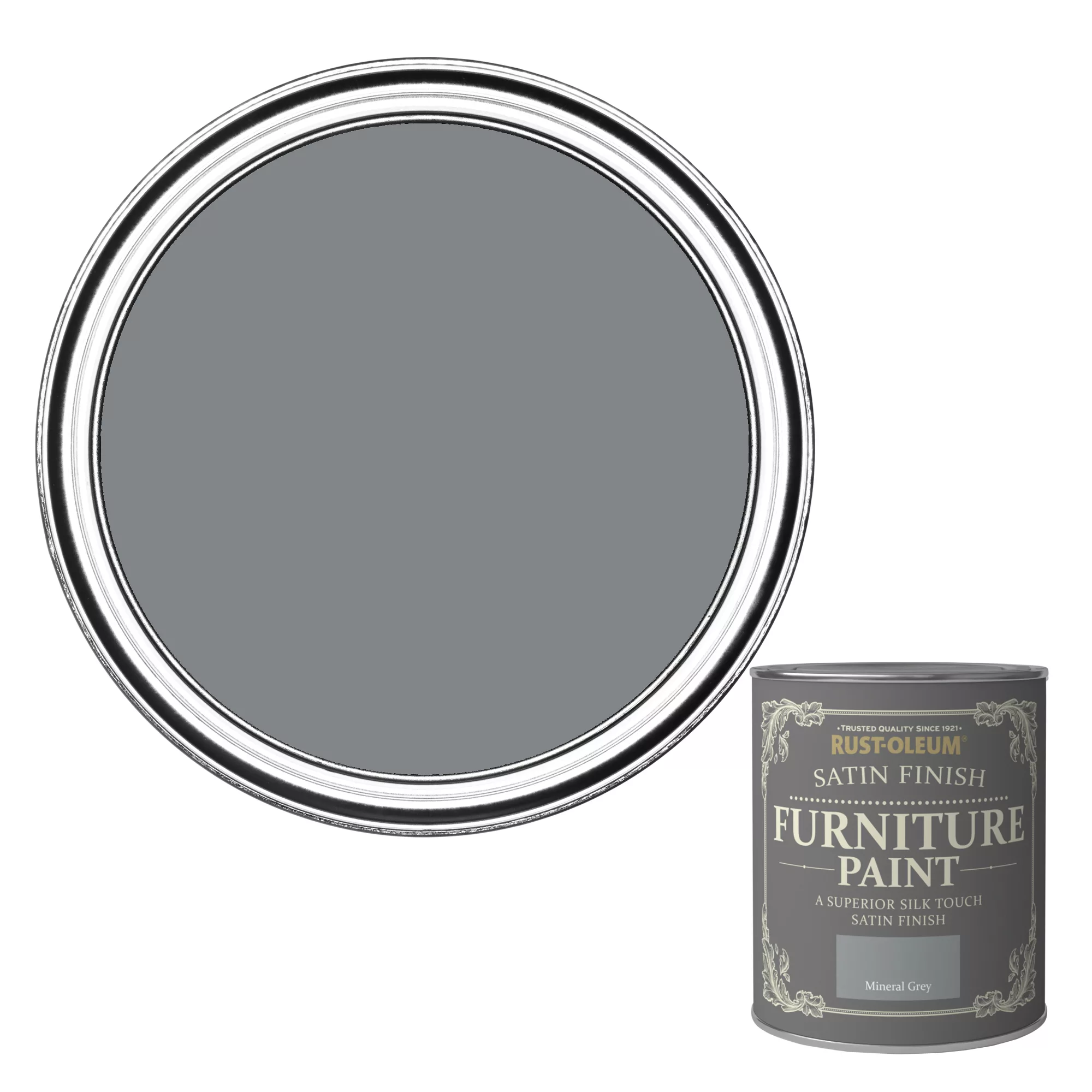 Rust-Oleum Mineral grey Satinwood Furniture paint, 750ml Rust-Oleum Mineral Grey Satinwood Furniture Paint, 750ml -Trade Point Sale Shop rust oleum mineral grey satinwood furniture paint 750ml5013296037310 02c bq