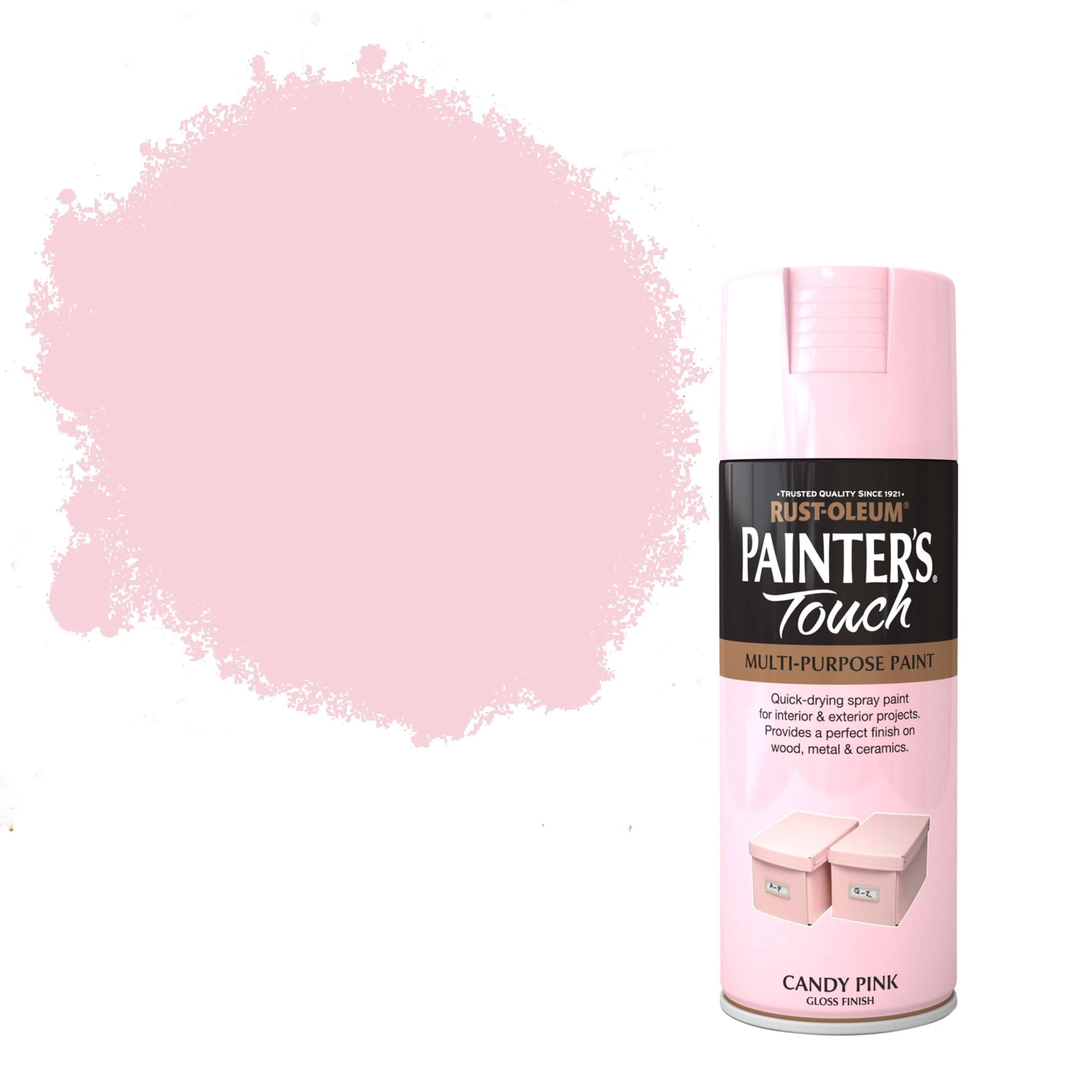 Rust-Oleum Painter's touch Candy pink Gloss Multi-surface Decorative spray paint, 400ml Rust-Oleum Painter's Touch Candy Pink Gloss Multi-surface Decorative Spray Paint, 400ml -Trade Point Sale Shop rust oleum painter s touch candy pink gloss multi surface decorative spray paint 400ml5013296950985 02c bq scaled