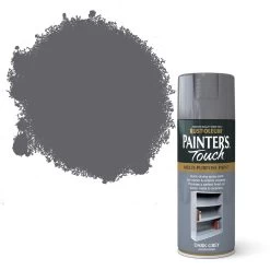 Rust-Oleum Painter's Touch Dark Grey Gloss Multi-surface Decorative Spray Paint, 400ml