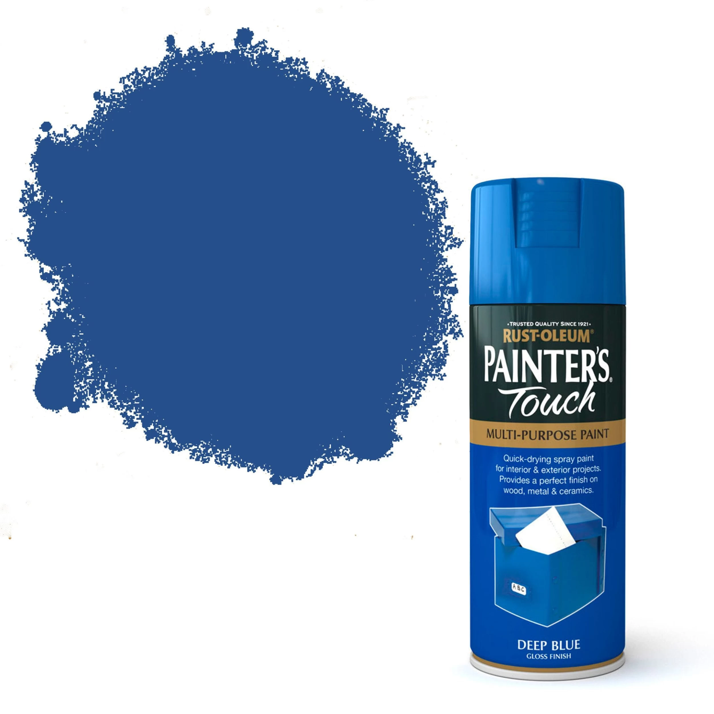 Rust-Oleum Painter's touch Deep blue Gloss Multi-surface Decorative spray paint, 400ml Rust-Oleum Painter's Touch Deep Blue Gloss Multi-surface Decorative Spray Paint, 400ml -Trade Point Sale Shop rust oleum painter s touch deep blue gloss multi surface decorative spray paint 400ml5013296950176 02c bq scaled