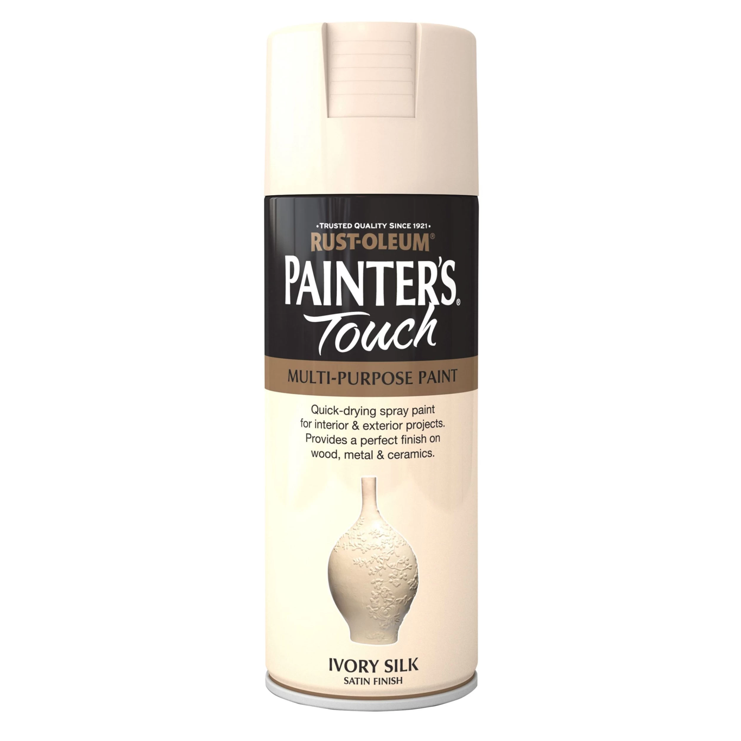 Rust-Oleum Painter's touch Ivory silk Satin Multi-surface Decorative spray paint, 400ml Rust-Oleum Painter's Touch Ivory Silk Satin Multi-surface Decorative Spray Paint, 400ml -Trade Point Sale Shop rust oleum painter s touch ivory silk satin multi surface decorative spray paint 400ml5013296950916 08c bq scaled
