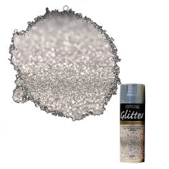 Rust-Oleum Silver Glitter Effect Multi-surface Spray Paint, 400ml