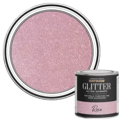 Rust-Oleum Ultra Shimmer Rose Glitter Effect Mid Sheen Multi-surface Topcoat Paint Glitter, 250ml