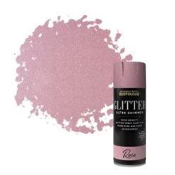 Rust-Oleum Ultra Shimmer Rose Glitter Effect Multi-surface Topcoat Spray Paint, 400ml