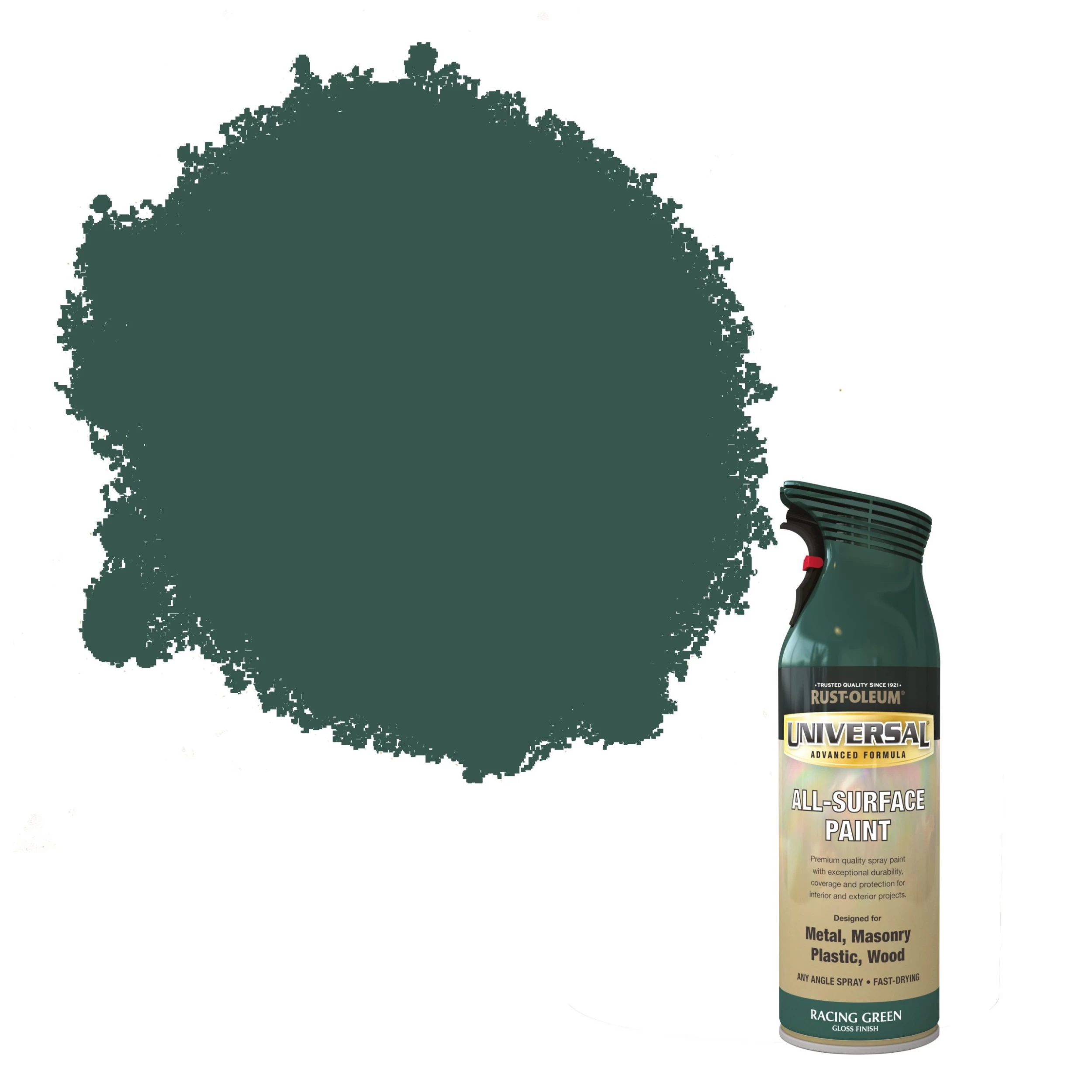 Rust-Oleum Universal Racing green Gloss Multi-surface Spray paint, 400ml Rust-Oleum Universal Racing Green Gloss Multi-surface Spray Paint, 400ml -Trade Point Sale Shop rust oleum universal racing green gloss multi surface spray paint 400ml5013296950831 02c bq scaled