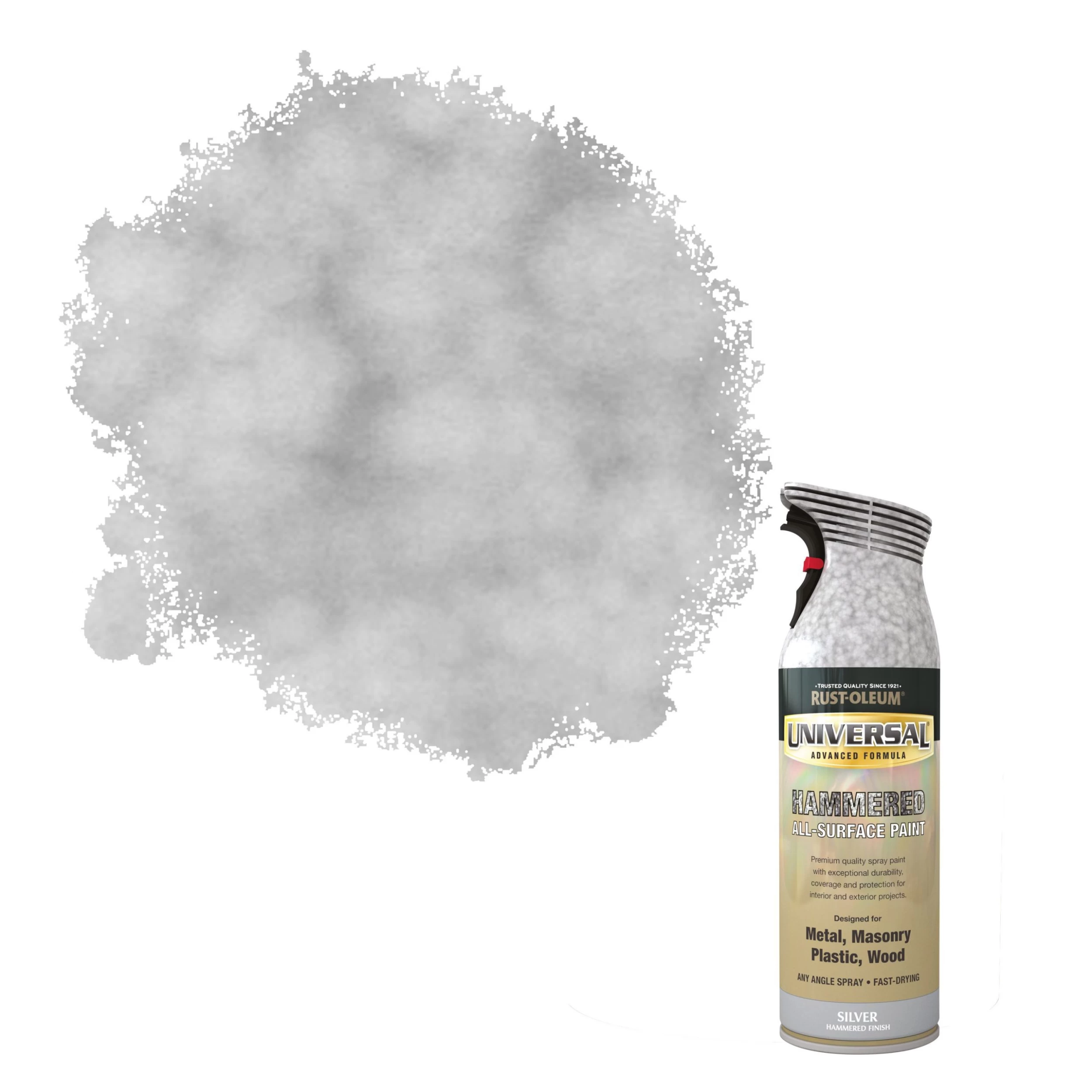 Rust-Oleum Universal Silver hammered effect Multi-surface Spray paint, 400ml Rust-Oleum Universal Silver Hammered Effect Multi-surface Spray Paint, 400ml -Trade Point Sale Shop rust oleum universal silver hammered effect multi surface spray paint 400ml5013296950824 02c bq scaled