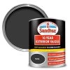 Sandtex 10 Year Black High Gloss Exterior Metal & Wood Paint, 750ml