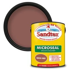 Sandtex Brick Red Masonry Paint, 5L