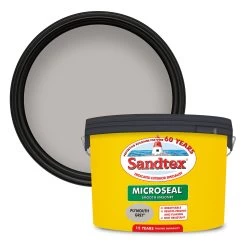 Sandtex Ultra Smooth Plymouth Grey Masonry Paint, 10L