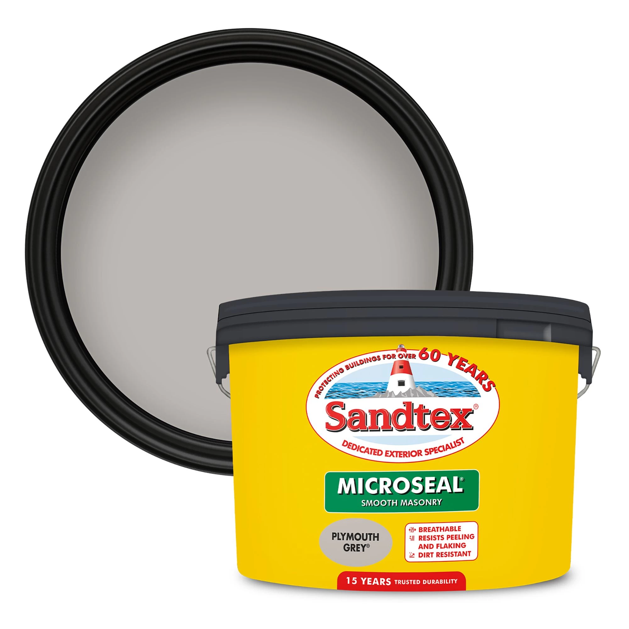 Sandtex Ultra smooth Plymouth grey Masonry paint, 10L Sandtex Ultra Smooth Plymouth Grey Masonry Paint, 10L -Trade Point Sale Shop sandtex ultra smooth plymouth grey masonry paint 10l5010131564482 02c bq