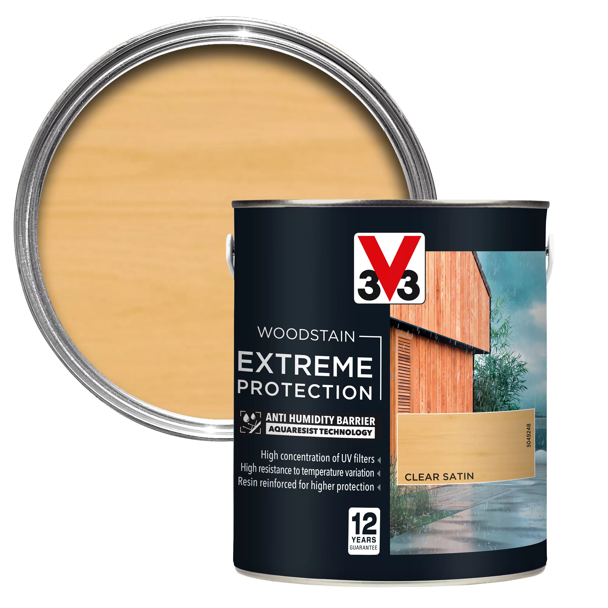 V33 Extreme protection Clear Satin Wood stain, 2.5L V33 Extreme Protection Clear Satin Wood Stain, 2.5L -Trade Point Sale Shop v33 extreme protection clear satin wood stain 2 5l3153895180672 02c bq