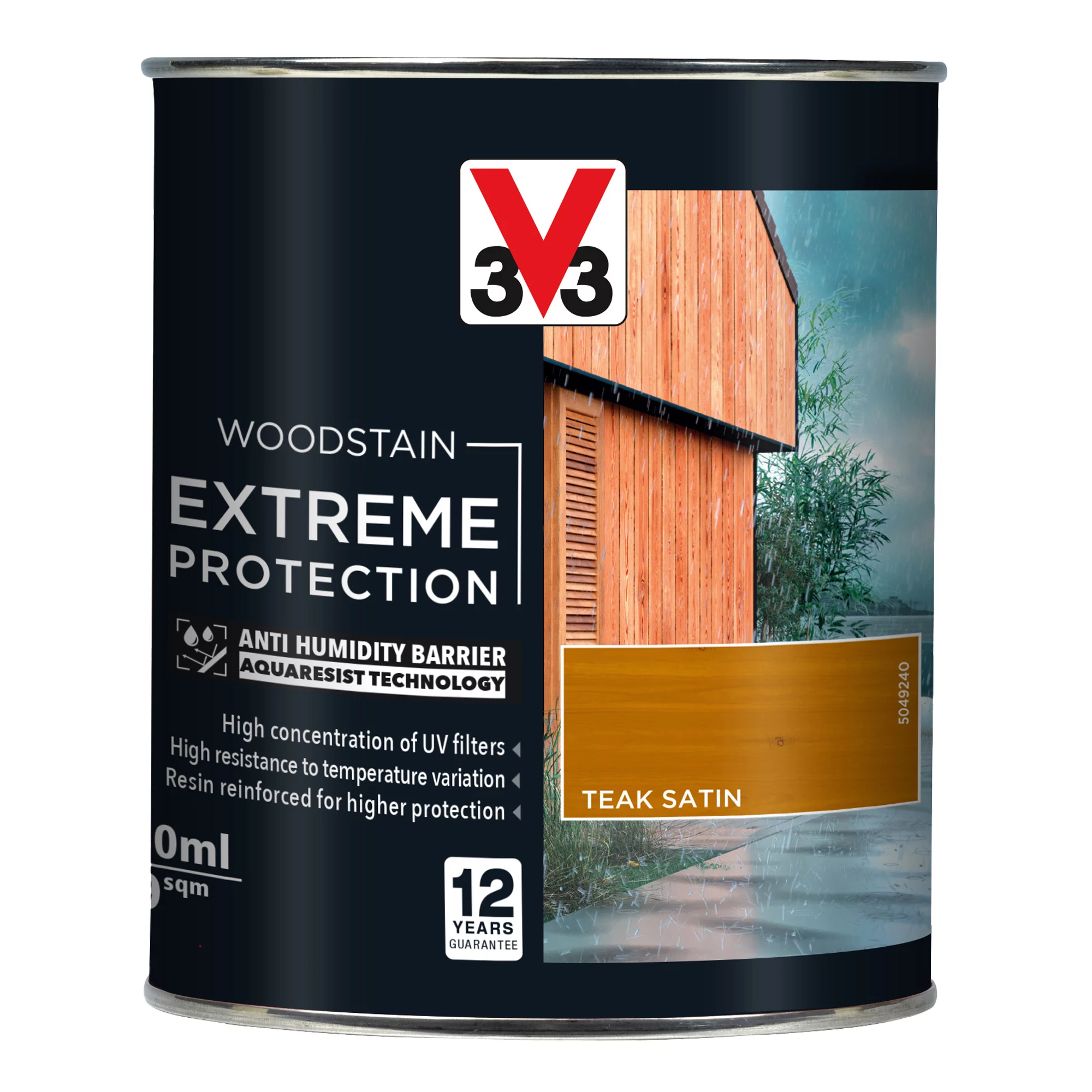 V33 Extreme protection Teak Satin Wood stain, 750ml V33 Extreme Protection Teak Satin Wood Stain, 750ml -Trade Point Sale Shop v33 extreme protection teak satin wood stain 750ml3153895180658 08c bq
