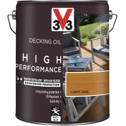V33 High Performance Light Oak UV Resistant Decking Wood Oil, 5L 2 V33 High Performance Light Oak UV Resistant Decking Wood Oil, 5L -Trade Point Sale Shop v33 high performance light oak uv resistant decking wood oil 5l3153895164429 03c