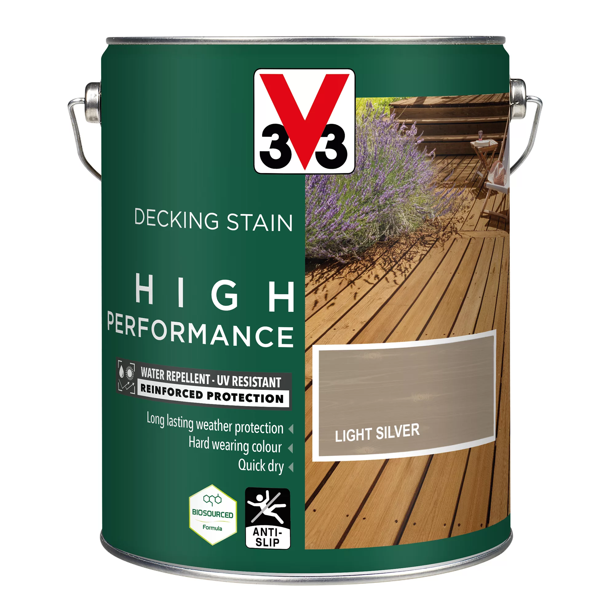 V33 High performance Light Silver Satin Quick dry Decking Stain, 5L V33 High Performance Light Silver Satin Quick Dry Decking Stain, 5L -Trade Point Sale Shop v33 high performance light silver satin quick dry decking stain 5l3153895180887 08c bq
