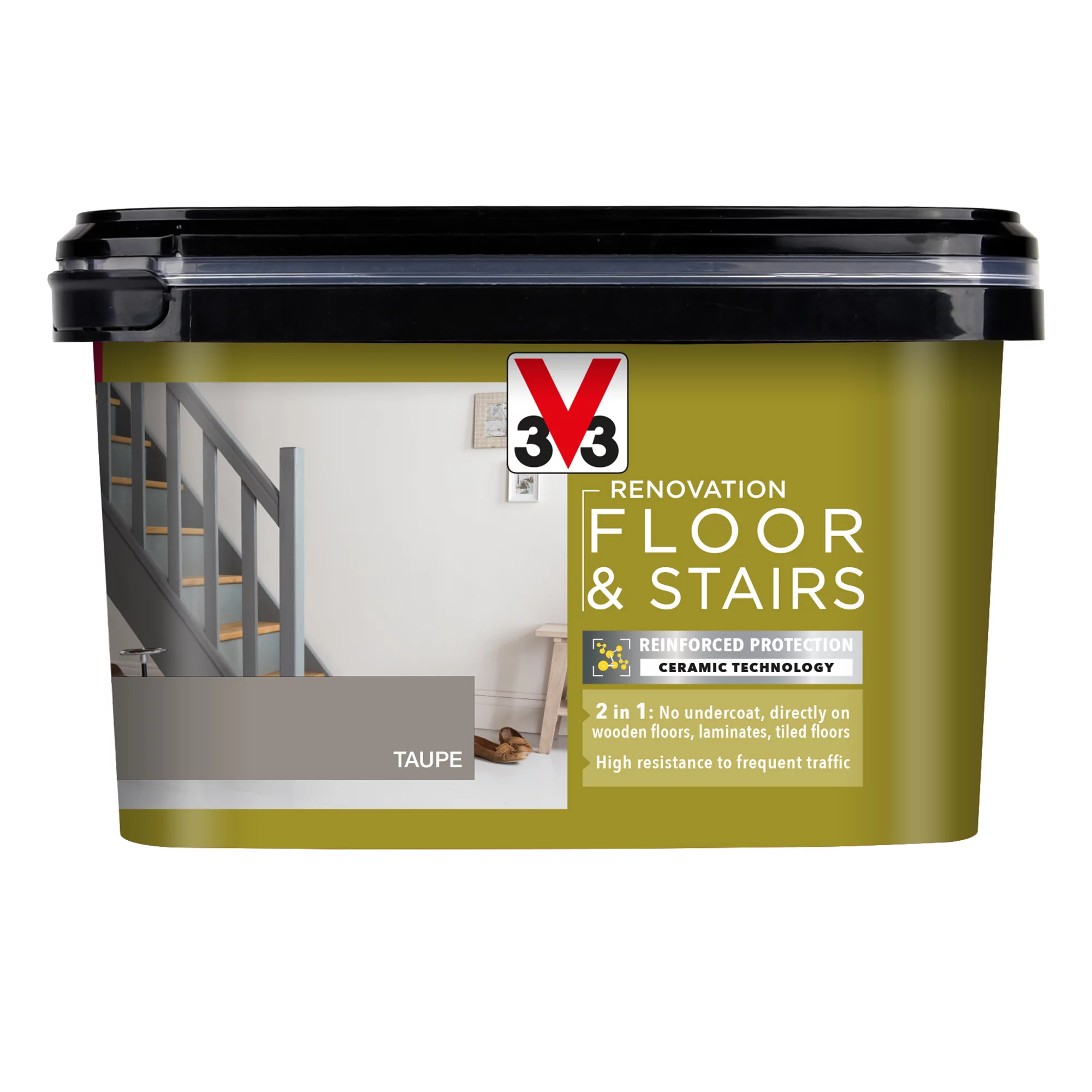 V33 High performance Taupe Satinwood Floor & stair paint, 2L V33 High Performance Taupe Satinwood Floor & Stair Paint, 2L -Trade Point Sale Shop v33 high performance taupe satinwood floor stair paint 2l3153895181600 08c bq
