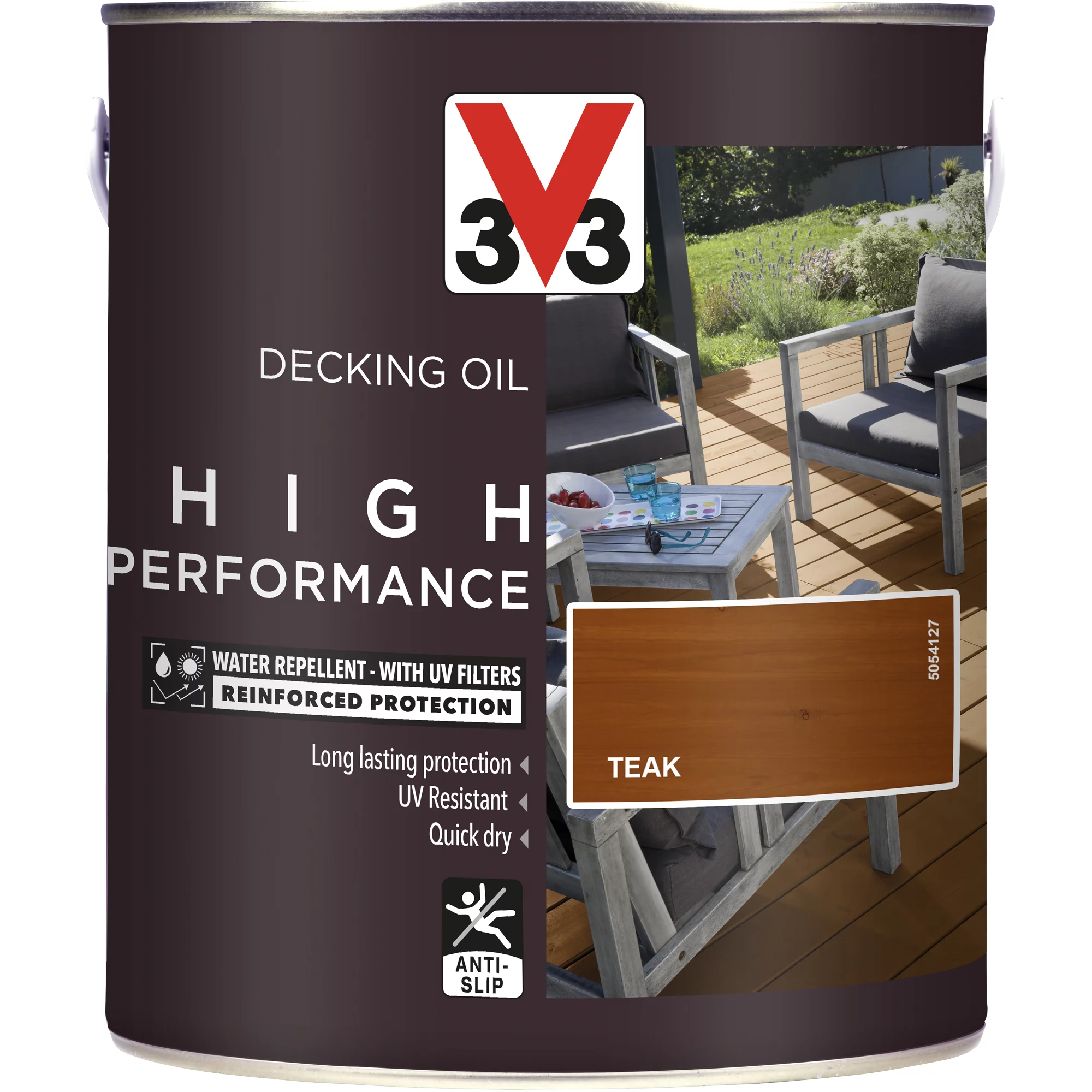 V33 High performance Teak UV resistant Decking Wood oil, 2.5L V33 High Performance Teak UV Resistant Decking Wood Oil, 2.5L -Trade Point Sale Shop v33 high performance teak uv resistant decking wood oil 2 5l3153895164382 03c