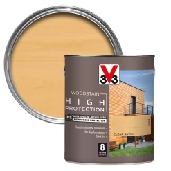 V33 High Protection Clear Mid Sheen Wood Stain, 2.5L