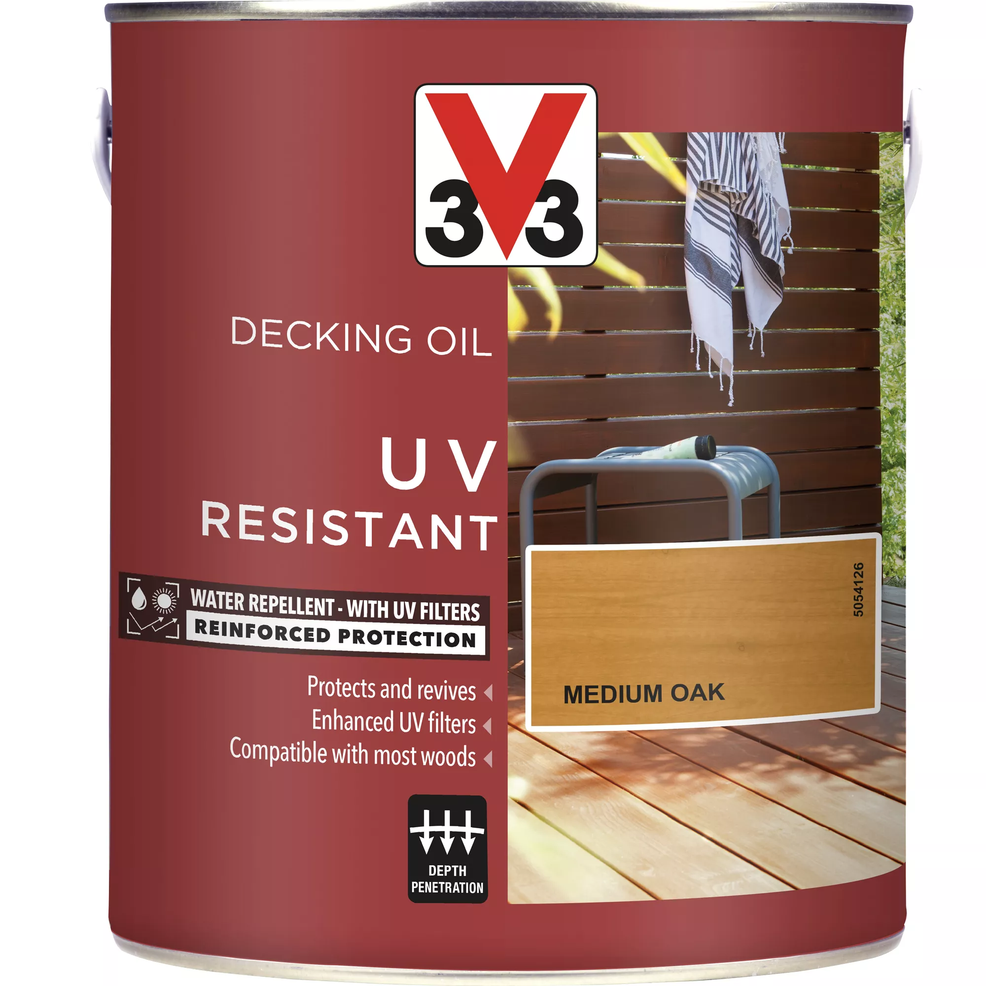 V33 Medium oak UV resistant Decking Wood oil, 2.5L V33 Medium Oak UV Resistant Decking Wood Oil, 2.5L -Trade Point Sale Shop v33 medium oak uv resistant decking wood oil 2 5l3153895163071 08c bq