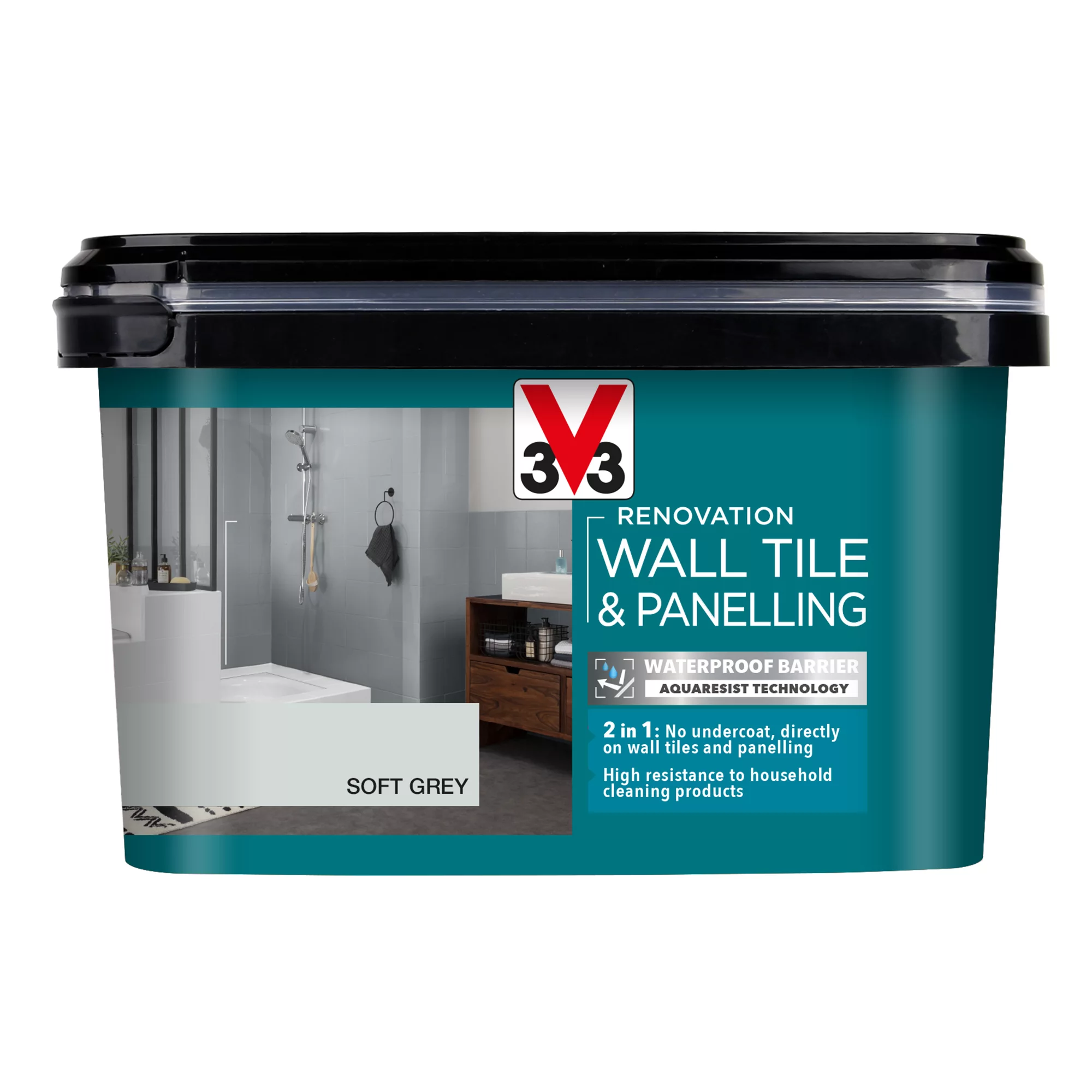 V33 Renovation Soft Grey Satinwood Wall tile & panelling paint, 2L V33 Renovation Soft Grey Satinwood Wall Tile & Panelling Paint, 2L -Trade Point Sale Shop v33 renovation soft grey satinwood wall tile panelling paint 2l3153895181341 08c bq