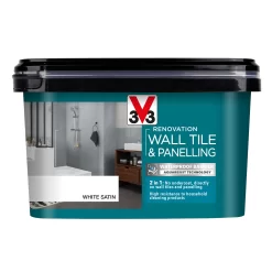 V33 Renovation White Satinwood Wall Tile & Panelling Paint, 2L 2 V33 Renovation White Satinwood Wall Tile & Panelling Paint, 2L -Trade Point Sale Shop v33 renovation white satinwood wall tile panelling paint 2l3153895181334 08c bq