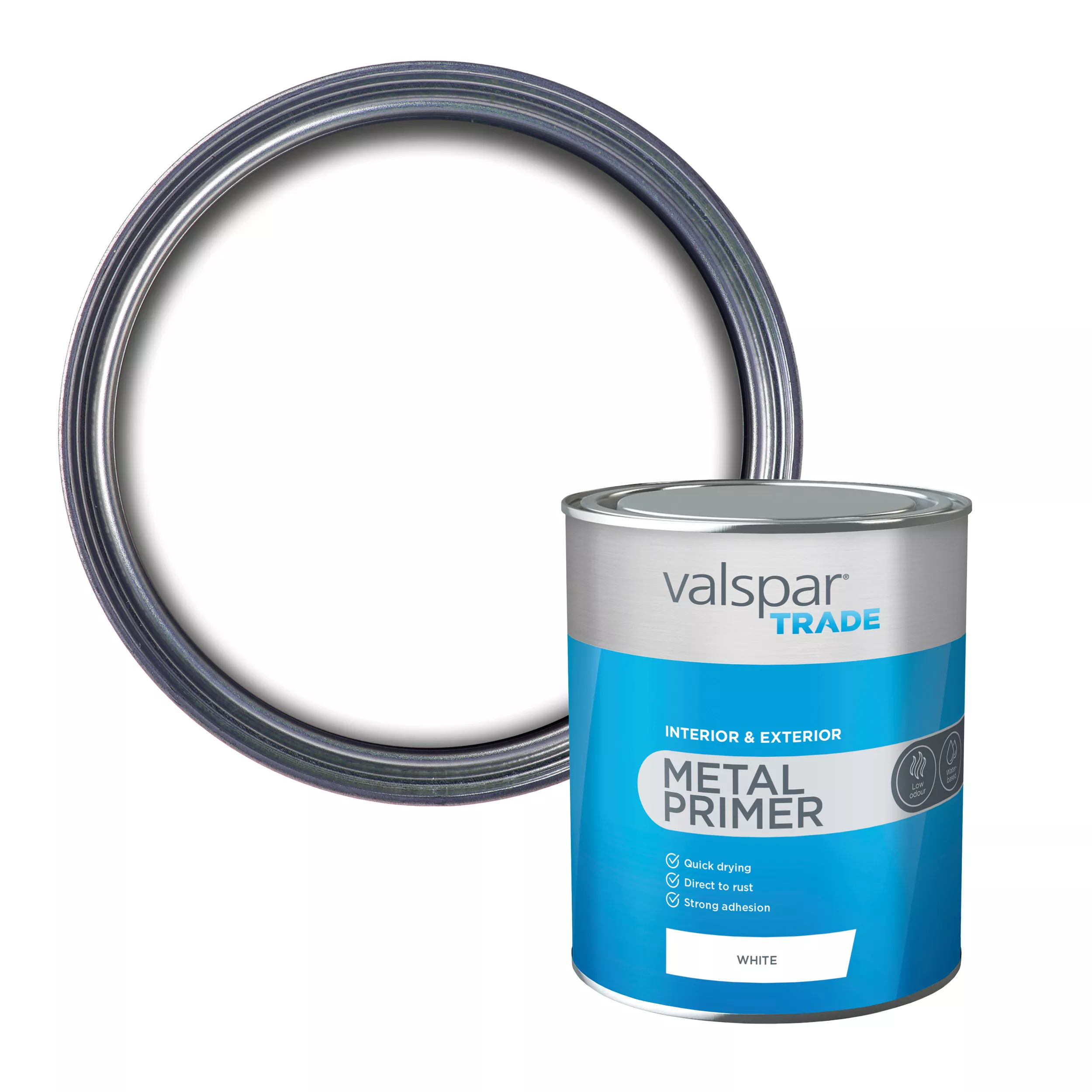 Valspar Trade Interior & Exterior White Matt Metal Primer, 1L Valspar Trade Interior & Exterior White Matt Metal Primer, 1L -Trade Point Sale Shop valspar trade interior exterior white matt metal primer 1l5055018189884 01c bq