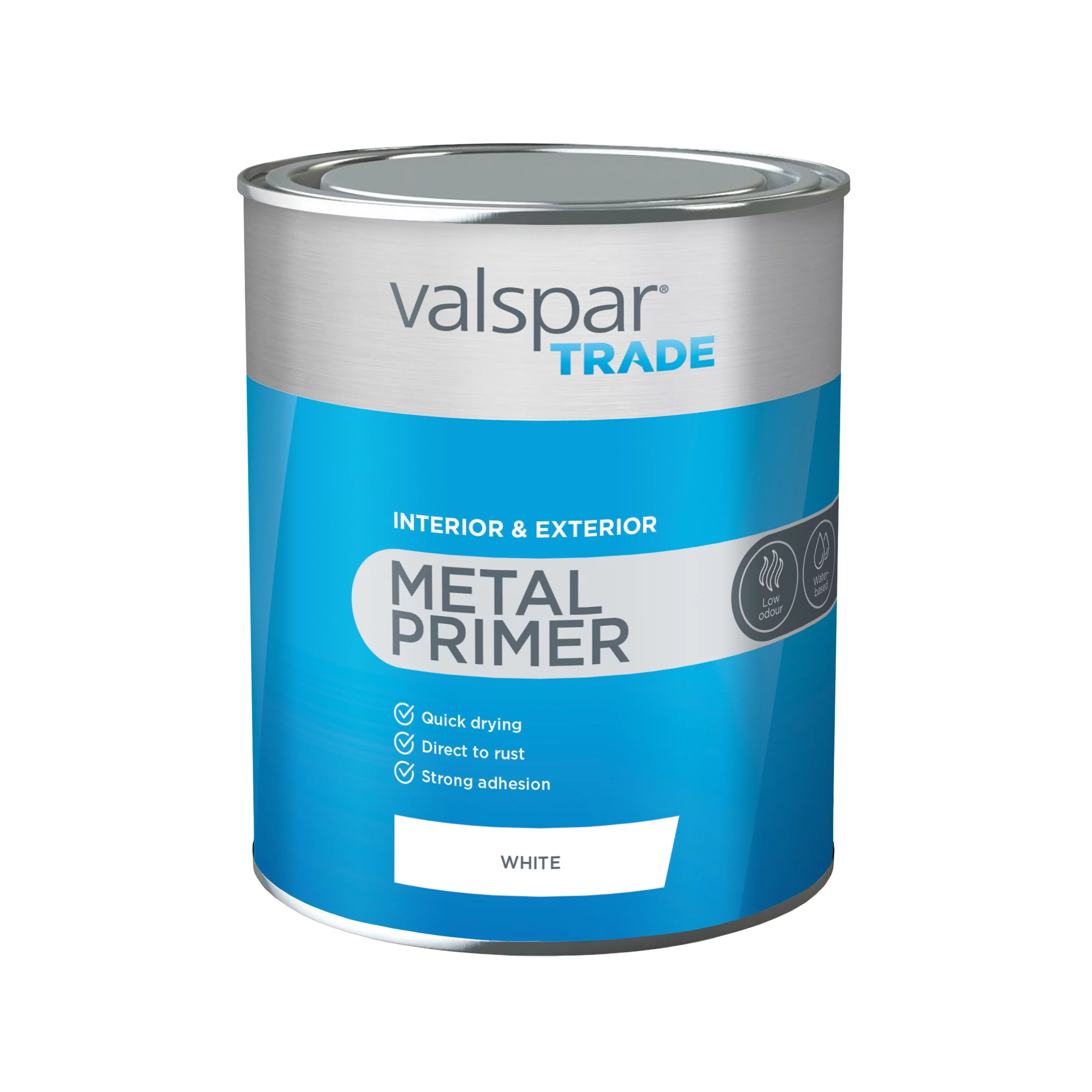 Valspar Trade Interior & Exterior White Matt Metal Primer, 1L Valspar Trade Interior & Exterior White Matt Metal Primer, 1L -Trade Point Sale Shop valspar trade interior exterior white matt metal primer 1l5055018189884 02c bq