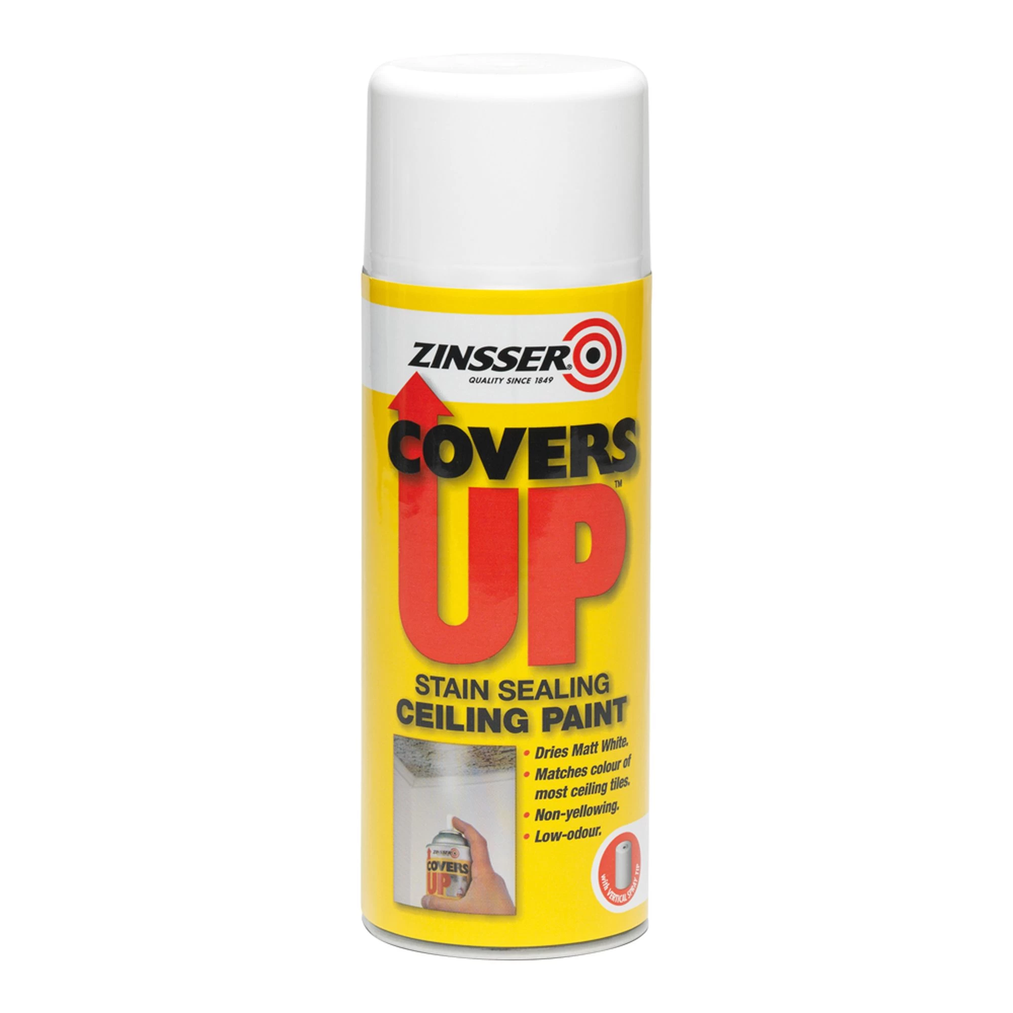 Zinsser Covers up White Matt Sealer Spray paint, 400ml Zinsser Covers Up White Matt Sealer Spray Paint, 400ml -Trade Point Sale Shop zinsser covers up white matt sealer spray paint 400ml5037898610481 01c BQ